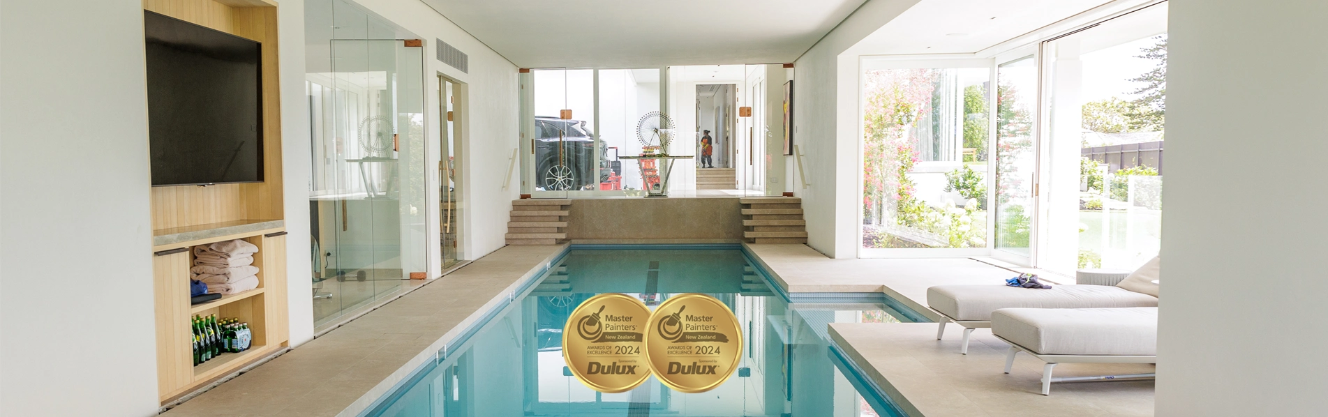 Master Painters Award Winning residential interior painting for Woodville Road_pool room